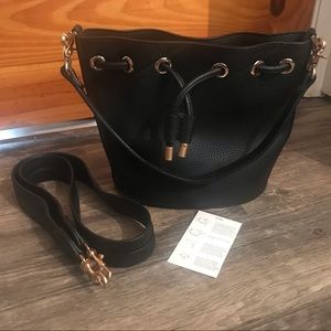 Angela Roi Madeline Mini Bucket Bag Vegan Black